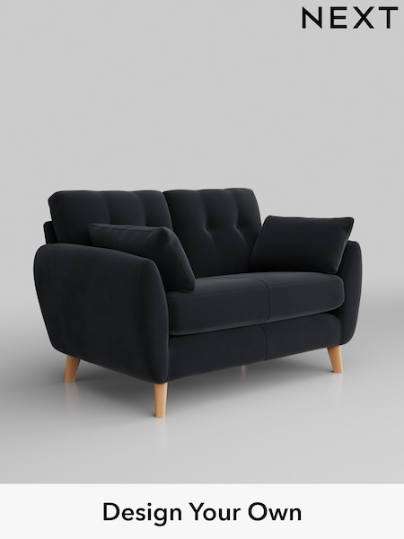 Plush Velvet Easy Clean/Charcoal Grey Wilson Buttoned Back (M31881) | £850