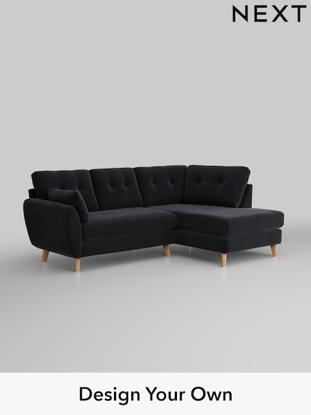 Plush Velvet Easy Clean/Charcoal Grey Wilson Buttoned Back (M31881) | £1,675