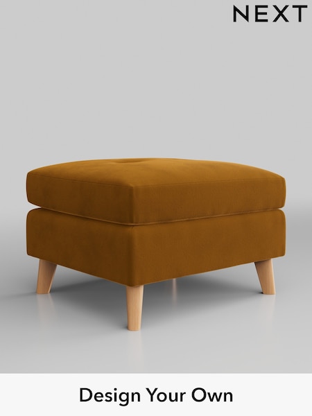 Plush Velvet Easy Clean/Mustard Yellow Wilson Buttoned Back (M31890) | £350