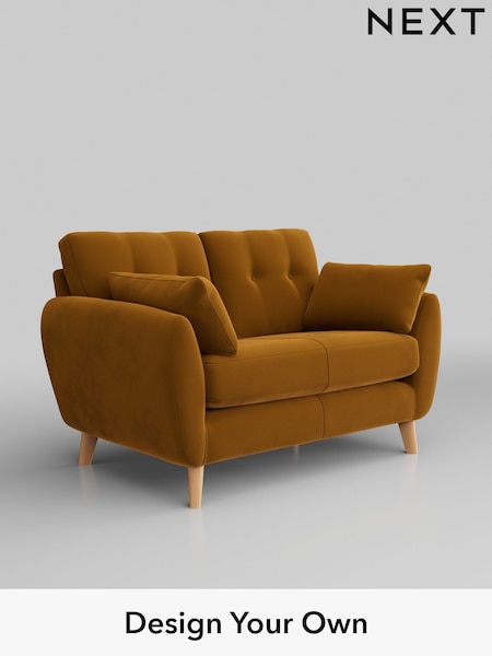 Plush Velvet Easy Clean/Mustard Yellow Wilson Buttoned Back (M31890) | £850