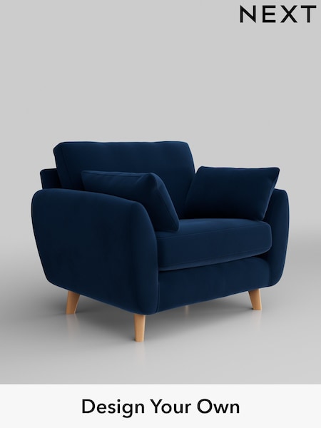 Plush Velvet Easy Clean/Navy Blue Wilson (M31895) | £650