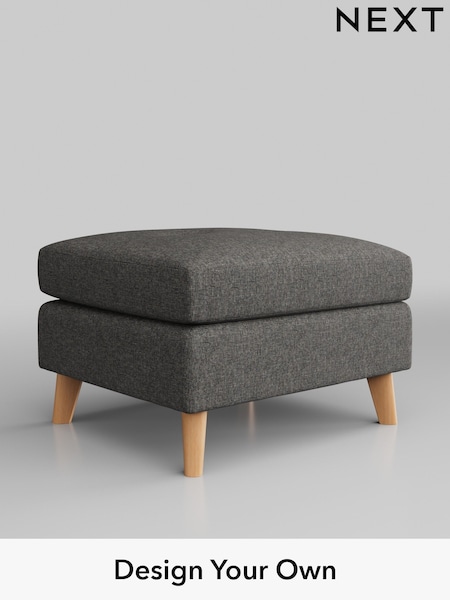 Tweedy Blend Easy Clean/Dark Grey Wilson Buttoned Back (M31962) | £299