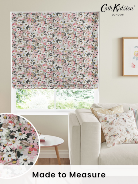Cath Kidston Pink/White 100% Cotton Painted Daisy Made To Measure Roman Blind (M32012) | £75