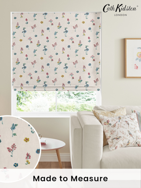 Cath Kidston Cream Sprig Twilight Made To Measure Roman 100% Cotton Blind (M32015) | £75