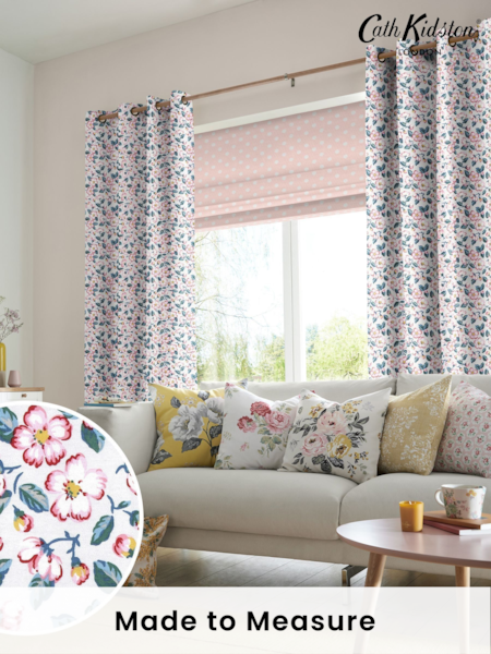 Cath Kidston Cream Climbing Blossom Made To Measure 100% Cotton Curtains (M32031) | £91