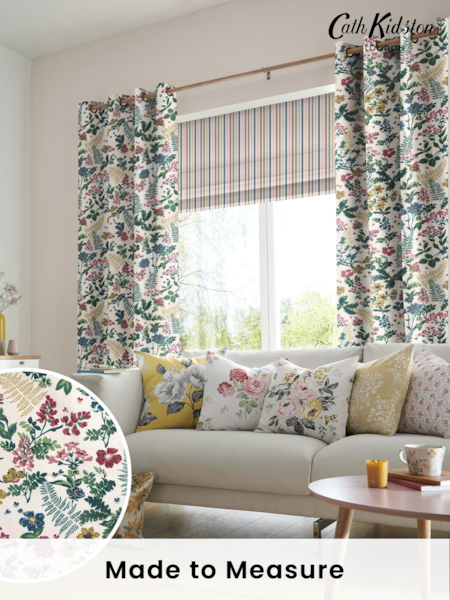 Cath Kidston Green Twilight Garden Made To Measure 100% Cotton Curtains (M32042) | £91