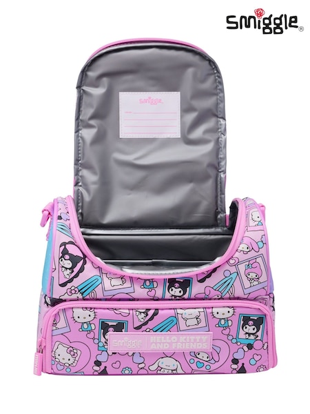 Pink - Smiggle Hello Kitty And Friends Large Dual Strap Lunchbox