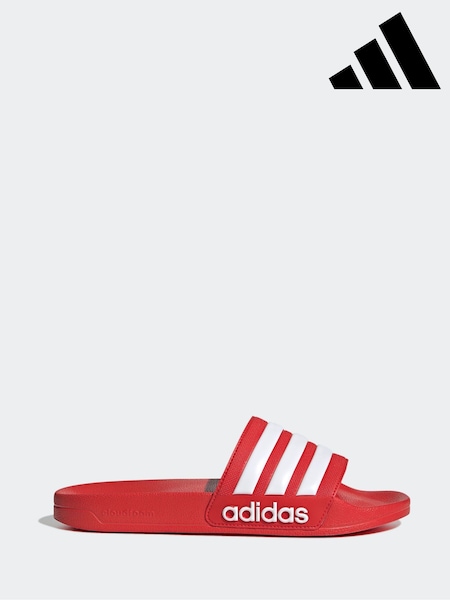 adidas Red Sportswear Adilette Shower Sliders (M34744) | £23