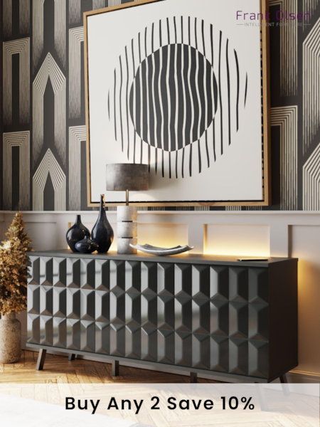 Frank Olsen Grey Elevate Smart LED Sideboard (M35851) | £450