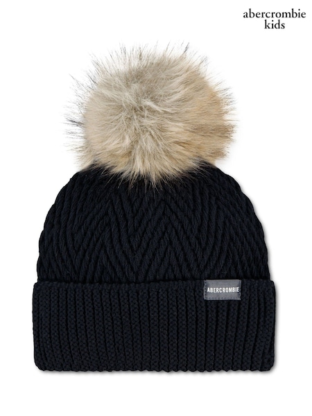 Black - Abercrombie & Fitch Pom Beanie & Gloves Set