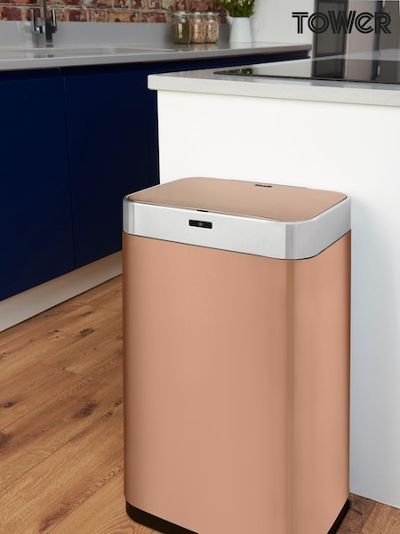 Tower Copper 75L Rectangular Sensor Bin (M37141) | £120