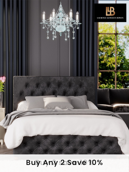 Laurence Llewelyn-Bowen Black Luna End Lift Ottoman Storage Bed (M37837) | £624 - £907