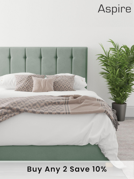 Aspire Furniture Duck Egg Blue Hepburn End Lift Ottoman Storage Bed (M37841) | £495 - £735