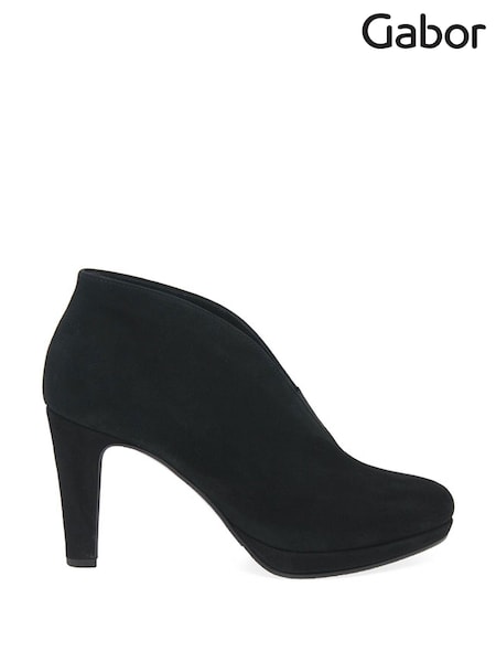 Gabor Amien Black Suede Ankle Shoes (M37942) | £100