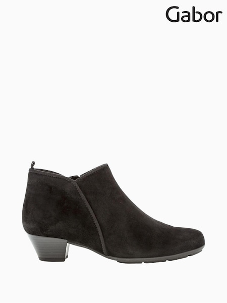 Gabor Trudy Black Suede Ankle Boots (M37946) | £95