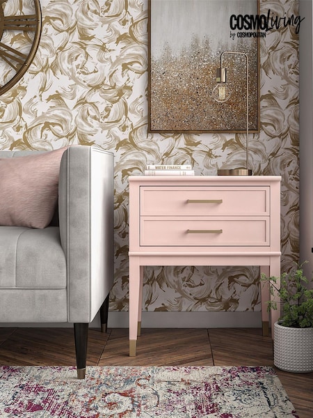 CosmoLiving Pink Westerleigh 1 Drawer Side Table (M39245) | £136