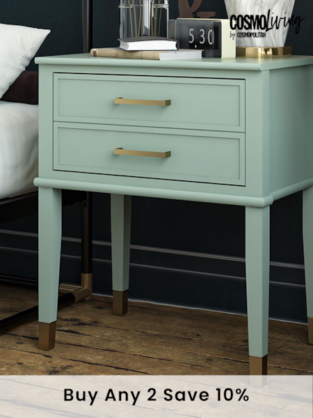 CosmoLiving Green Westerleigh 1 Draw Side Table (M39513) | £150