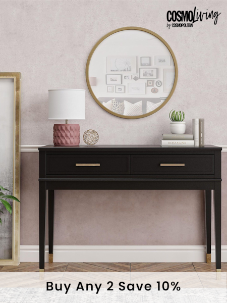 CosmoLiving Black Westerleigh 2 Drawer Console Table (M39518) | £275
