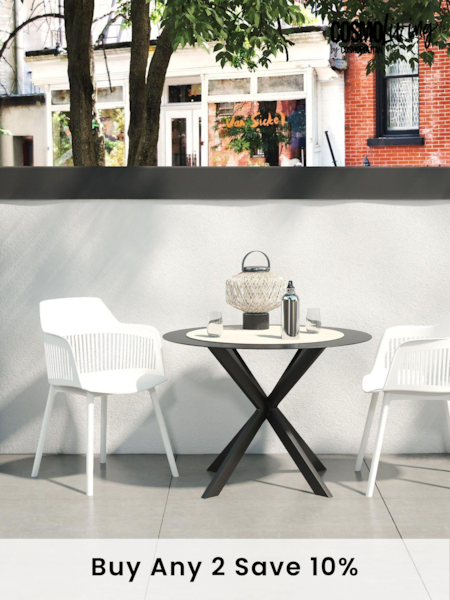 CosmoLiving White Camelo Dining Chairs Set of 2 (M40443) | £175