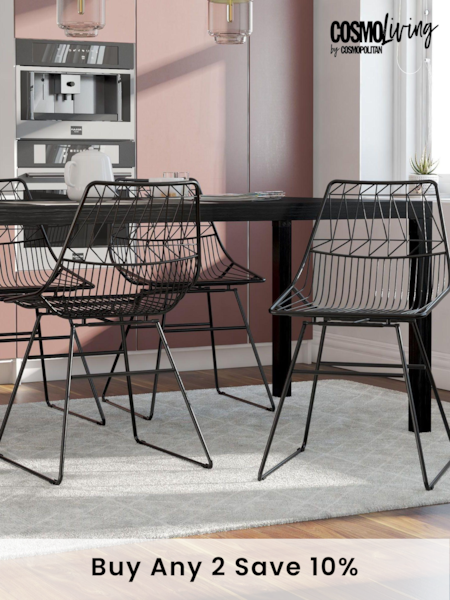 CosmoLiving Black Astrid Wire Metal Dining Chair (M40447) | £150