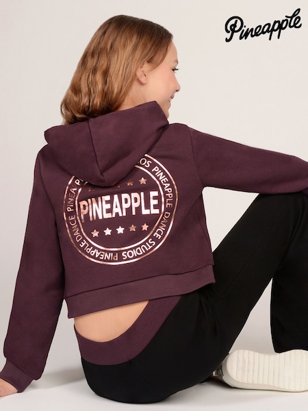 Brown - Pineapple Back Print Hoodie