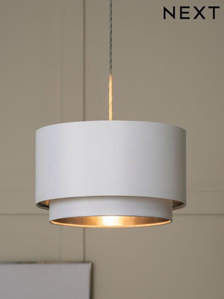 White Rico 2 Tier Easy Fit Lamp Shade (M40759) | £28