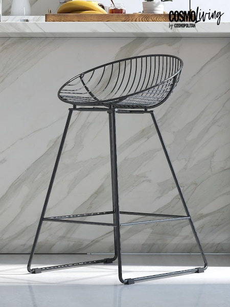 CosmoLiving Black Ellis Lightweight Bar Stool (M41166) | £130
