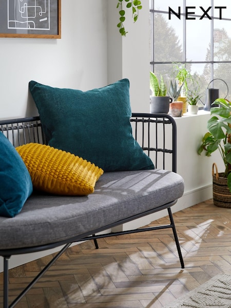 Petrol Blue 59 x 59cm Soft Velour Cushion (M41407) | £18
