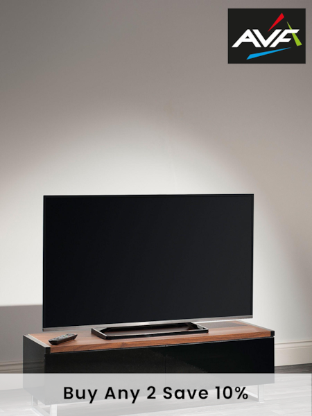 AVF Black/Brown Panorama 1.2m TV Stand (M42316) | £330