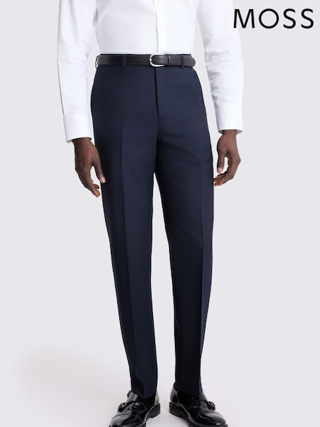 Navy Blue - Regular Moss Regular Fit Twill Suit Trousers