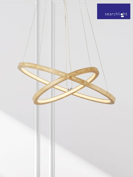 Searchlight Natural Melia Wooden Ceiling Light (M42893) | £62