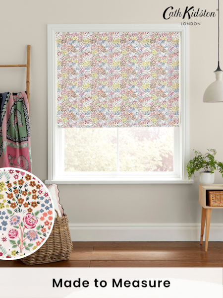 Cath Kidston Red Magical Kingdom Ditsy Made To Measure Roman 100% Cotton Blinds (M43950) | £75