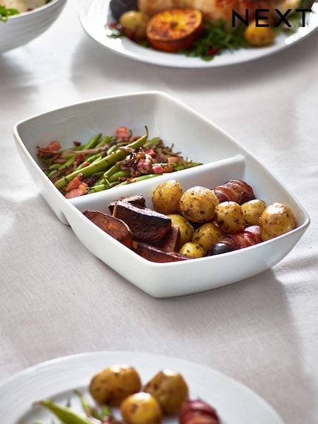 White Nova Two Part Serve Dish (M46169) | £18