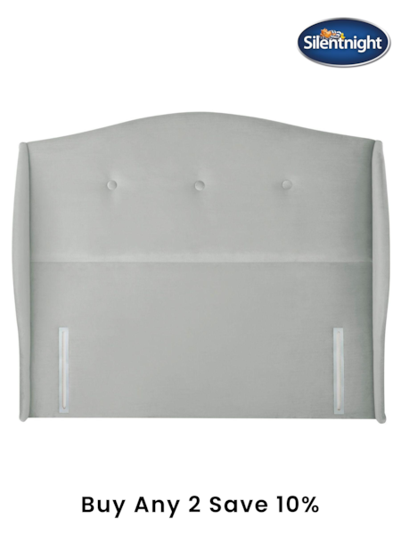 Silentnight Silver Camden Luxury Velvet Headboard (M48080) | £405 - £475