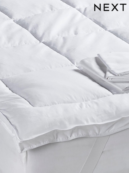 White Fresh 100% Cotton Mattress Topper (M48196) | £60 - £95