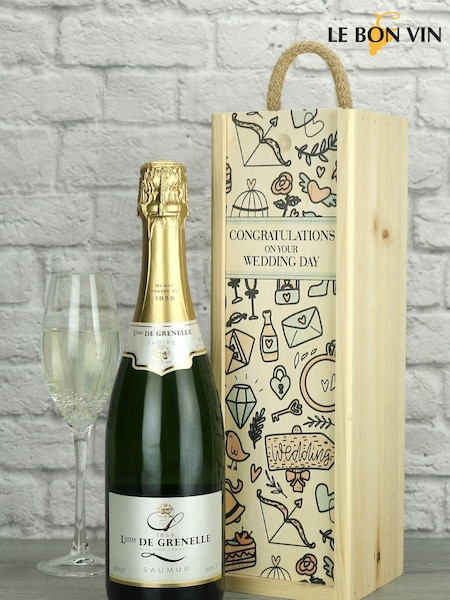 Wedding Day Sparkling Wine Gift by Le Bon Vin (M48902) | £40