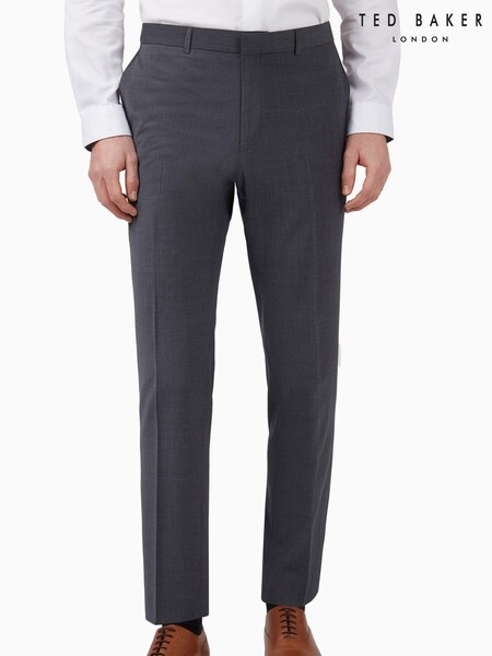 Ted Baker Prem Charcoal Panama Slim Suit: Trousers (M49343) | £33