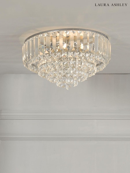 Laura Ashley Chrome Vienna Flush Fitting Light (M49750) | £205