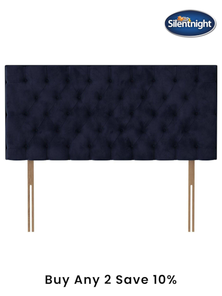 Silentnight Maritime Blue Florence Luxury Velvet Headboard (M50296) | £175 - £270