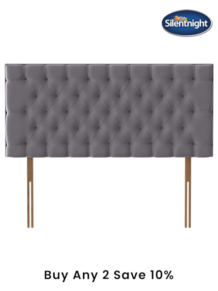 Silentnight Slate Grey Florence Woven Headboard (M50302) | £155 - £240