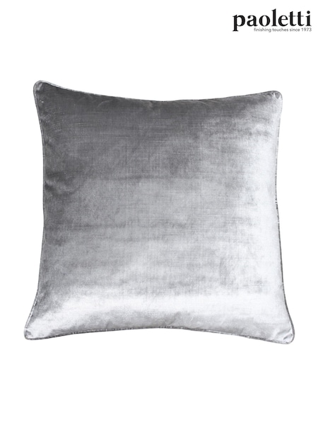 Riva Paoletti Silver Grey 55 x 55cm Luxe Velvet Cushion (M50573) | £28