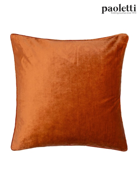 Riva Paoletti Rust 55 x 55cm Luxe Velvet Cushion (M50574) | £28