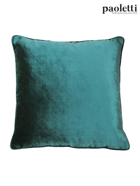 Riva Paoletti Jade Green 55 x 55cm Luxe Velvet Cushion (M50578) | £19
