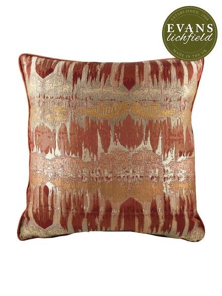 Evans Lichfield Terracotta 56 x 56cm Inca Jacquard Cushion (M50611) | £36