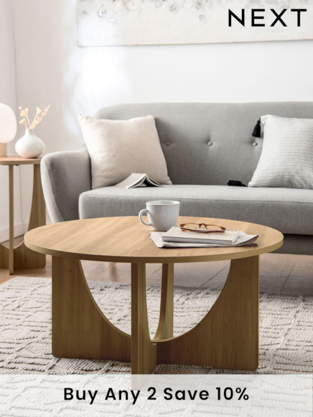 Natural Craft Wood Effect Side Table (M50770) | £150