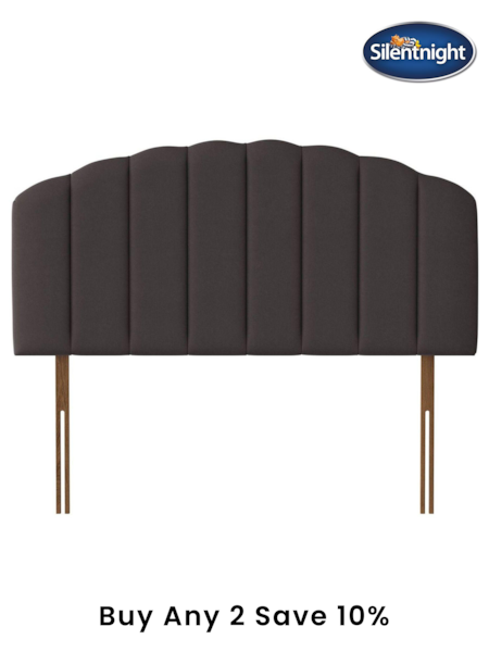 Silentnight Grey Merlin Luxury Velvet Headboard (M50869) | £140 - £235