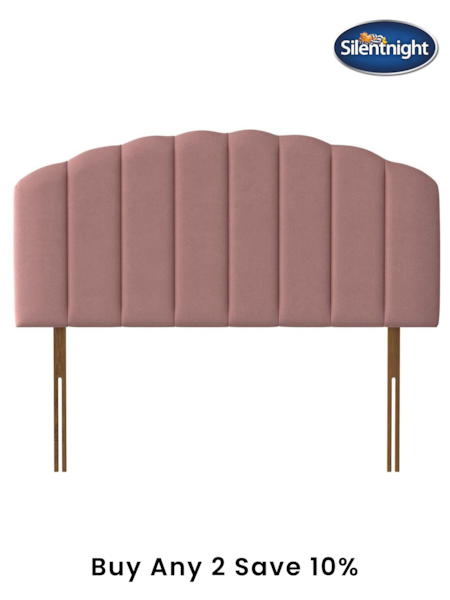 Silentnight Pink Merlin Luxury Velvet Headboard (M50880) | £140 - £235