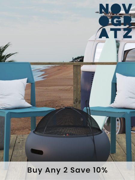 Novogratz Grey Garden Outdoor Asher Fire Pit (M50939) | £295