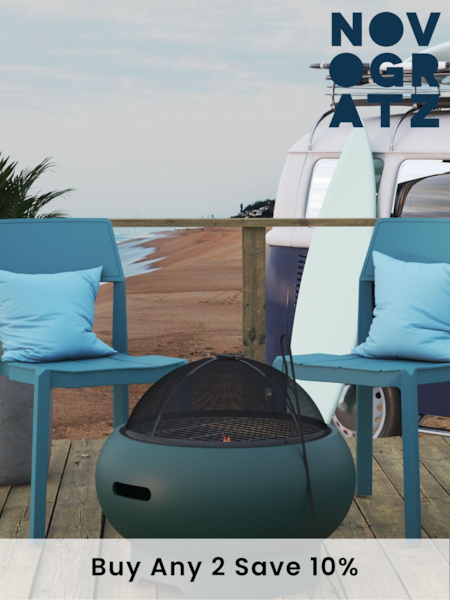 Novogratz Green Garden Outdoor Asher Fire Pit (M50941) | £295