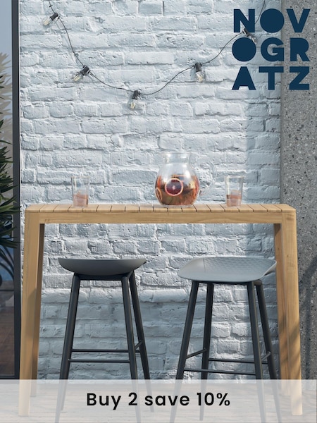 Novogratz Grey Riley Indoor and Outdoor Garden Bar Stools (M50992) | £185